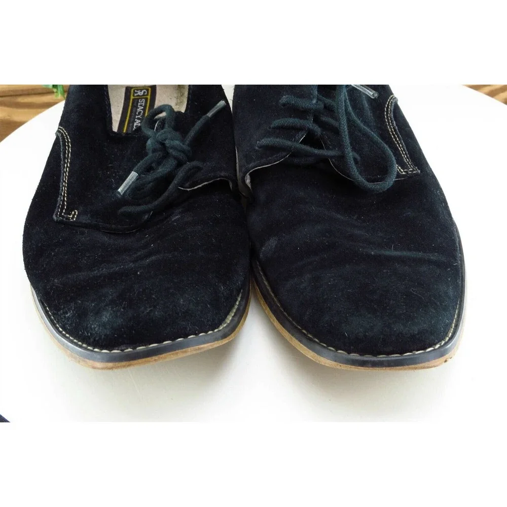 Stacy Adams Shoes Sz‎ 9 M Black Derby Oxfords Leather Men